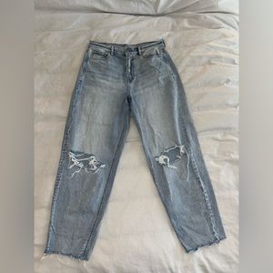 American Eagle Light Wash Rigid Mom Jean Size 8/29